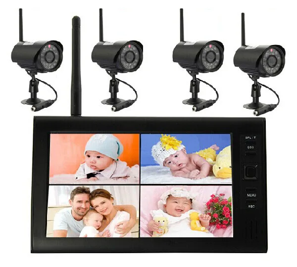 

2016 Dropshopping 7.0 inch Color LCD 2.4G Wireless Digital Video Baby Monitor Radio Babysitter with Eletronic Baby Cameras