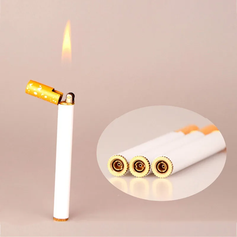 

New Style Refillable Butane Gas Lighters Slim Mini Shape Novelty Lighter Personalized Design Men Gift