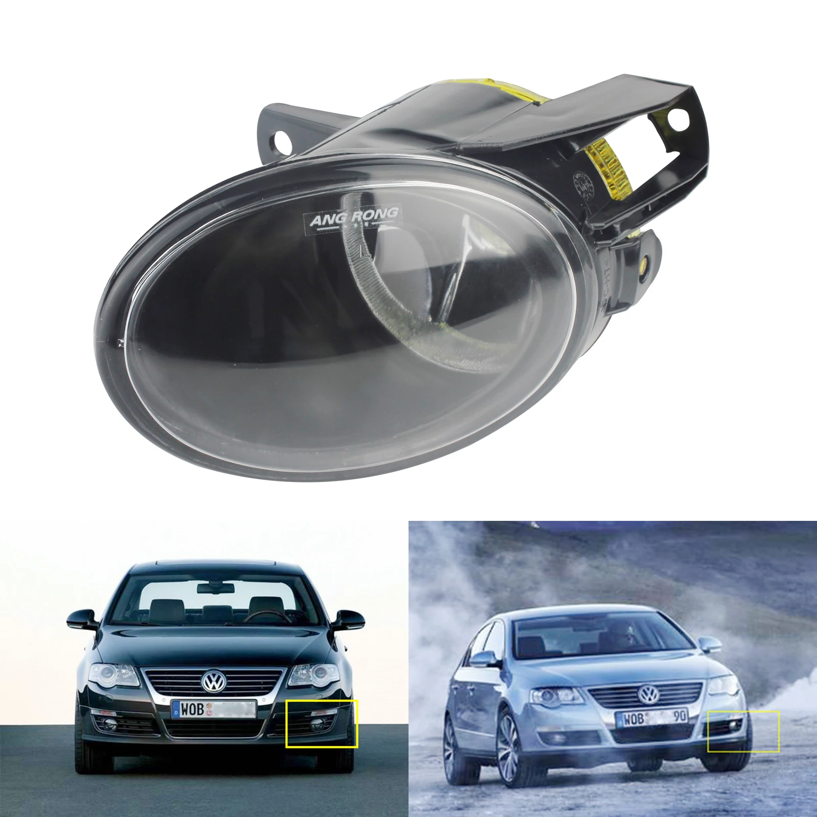 

ANGRONG For VW Passat 3C B6 2006-10 Front Bumper Fog Light Left Passenger Near Side No Bulb