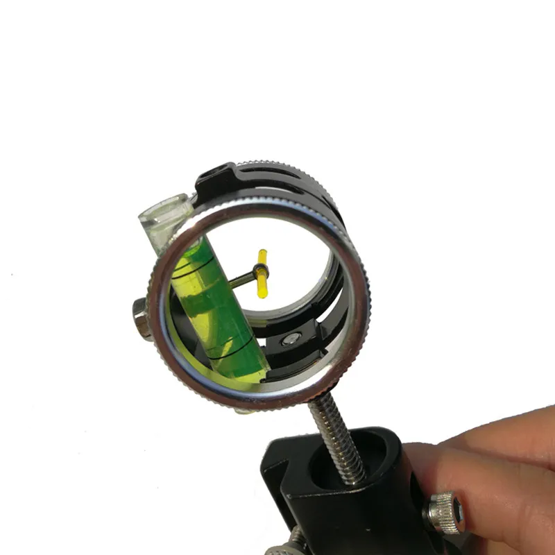 Compound Bow 1-Pin 0.059" Micro Adjust 4X lens Peep Sight 45 Degree clarifier 
