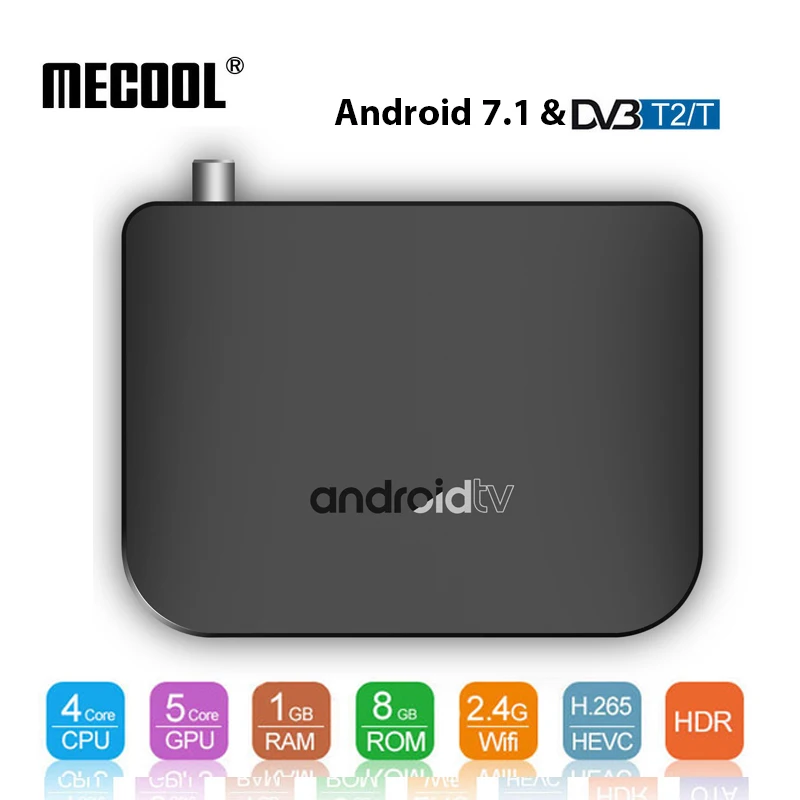 

DVB T2/DVB-T Decoder M8S PLUS Smart TV Box 1GB/8GB Android 7.1 Amlogic S905D Quad Core 2.4G WIFI BT4.1 HD 4K H.265 Media Player