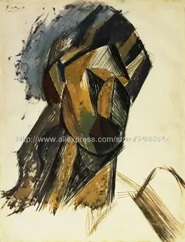 

Classic Oil Paintings Living Room Deco Art Wall Art Ab Cubist Picasso Painting Woman Head Cubism Abstract Figures