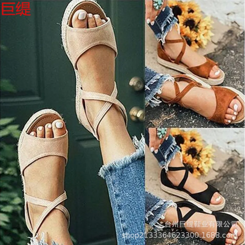 

Summer White Wedge Espadrilles Women Sandals Open Toe Gladiator Sandals Women Casual Lace Up Women Platform Sandals