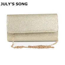 

JULY'S SONG Women Evening Bag Party Banquet Glitter Bag For Women Girls Wedding Clutches Handbag Chain Shoulder Bag Bolsas Mujer