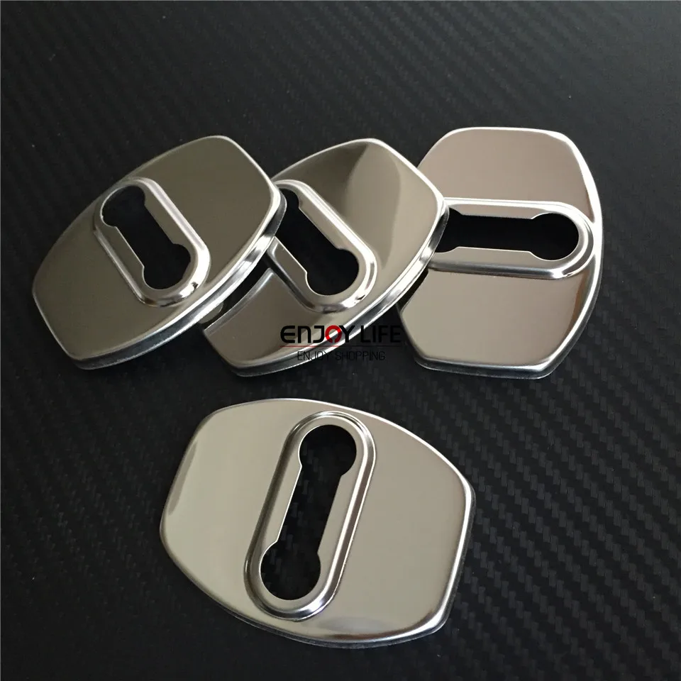 4x Stainless Steel Car Door Lock Buckle Striker Cover Trim For Toyota