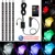 4 xrgb 18LED полосы света звук и музыка Управление автомобиля полосы света 8 цветов автомобиль-Стайлинг атмосферу Лампы для мотоциклов подкладке свет + пульт