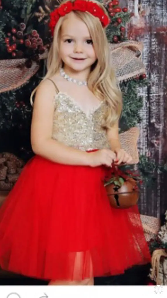 red and gold christmas dress