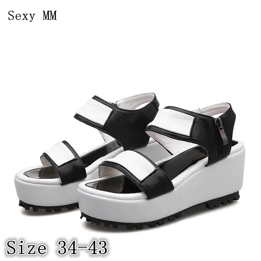 

Women Platform High Heel Wedge Sandals Peep Toe Shoes Woman Summer High Heels Wedges Gladiator Sandals Plus Size 34- 40 41 42 43