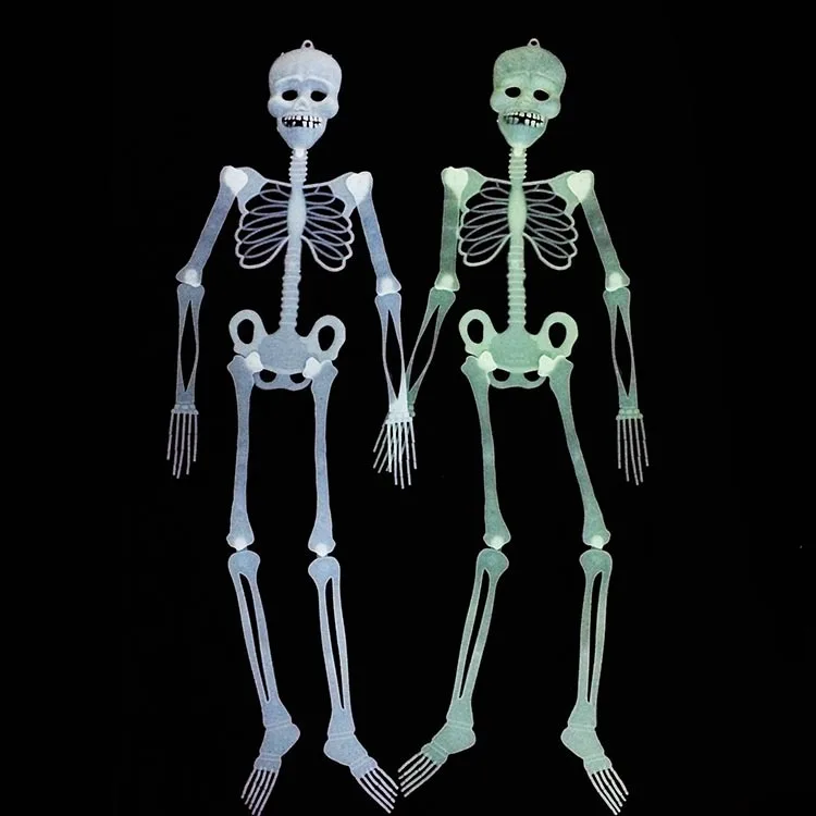 

90 cm Horror Luminous Movable Skull Skeleton Halloween Props Glow Evil Party Favors fantasia Scary Halloween Skull Decoration