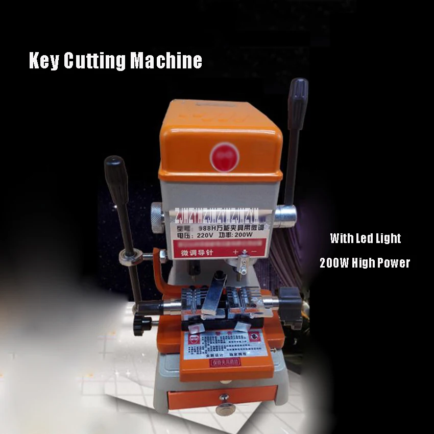 

988H 220V 120W Key Cutting Copy Machine With LED light For Door Lock Duplicating Key Copy Making Machine Locksmith Tools