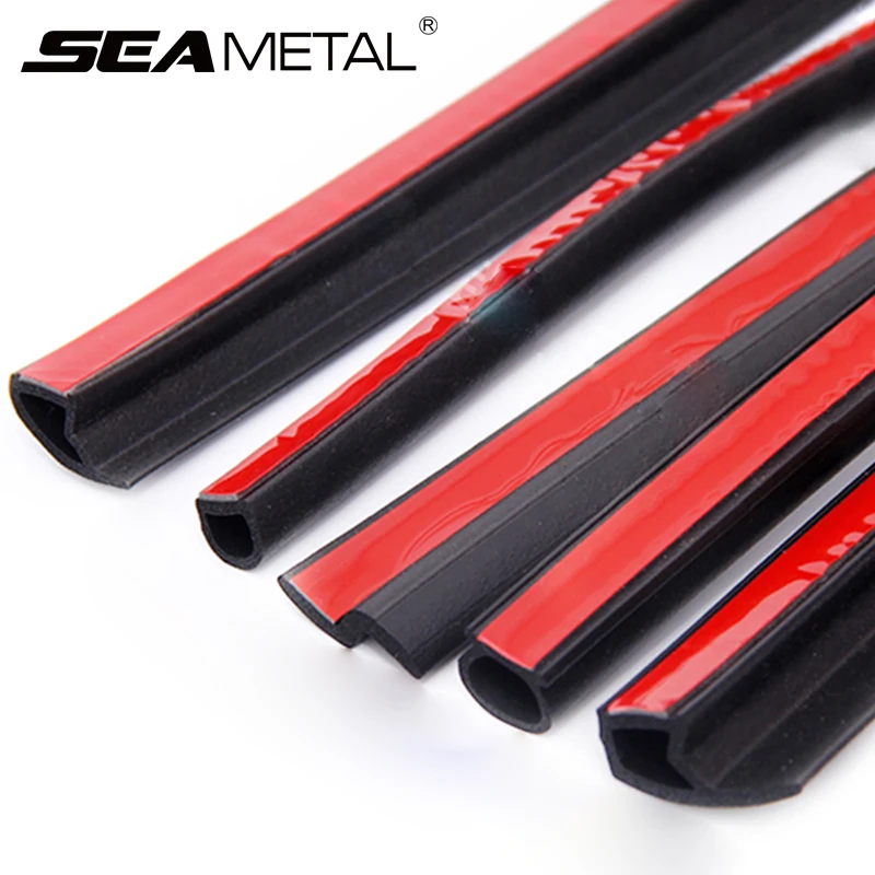 Car Door Seal Strip Stickers Anti-Dust Soundproof Sealing Big D Z P Type Noise Insulation Car Accessories Goods 4Meter
