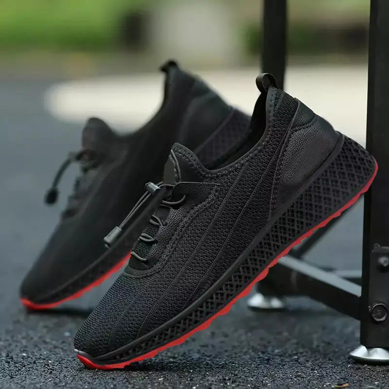 Woven Casual Red Black Shoes Men Breathable Male Shoes Tenis Masculino Flats Zapatillas Hombre Outdoor Shoes Sneakers NX48
