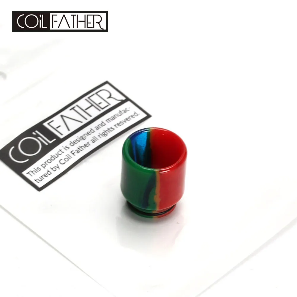 

Coil Father 810 Resin Drip Tip with Silicon Rings E Cigarette Accessory For V8 V12 Big Baby Tank / V8 Atomizer / Kennedy