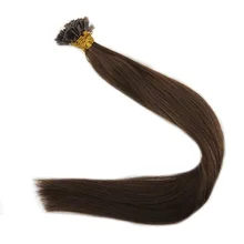 Full Shine Pre Bonded Hair Flat Tip Hair Extensions Color 4 Chocolate Brown 0 8g Strand