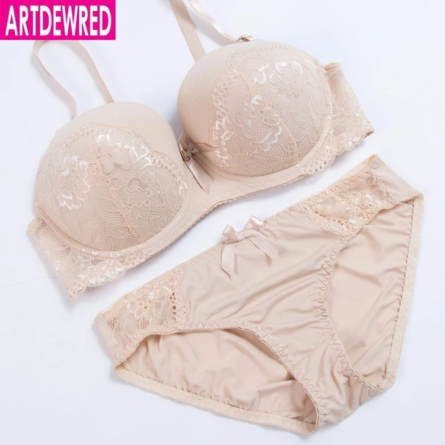 Cheap]New 2019 Lace Embroidery Bra Set Women Plus Size Push Up