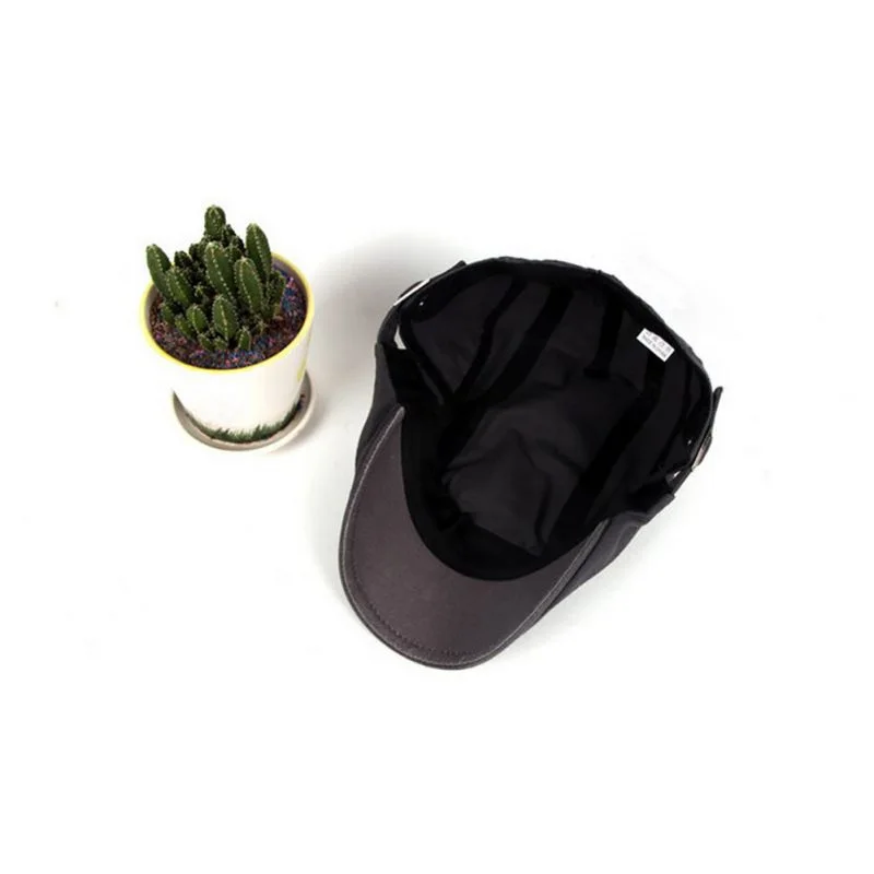 Beret Flat Cap Men Baker Peak Vintage Linen Cotton Linen Hat Golf Cap Beret Flat Cap