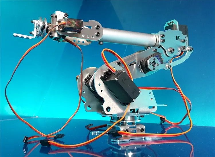

Abb industrial robot model 7 DOF robot arm frame All-aluminum robotic arm rack 7 servos Rotating base