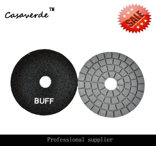 4 inch premium quality diamond black buff pads for stonein Polishing