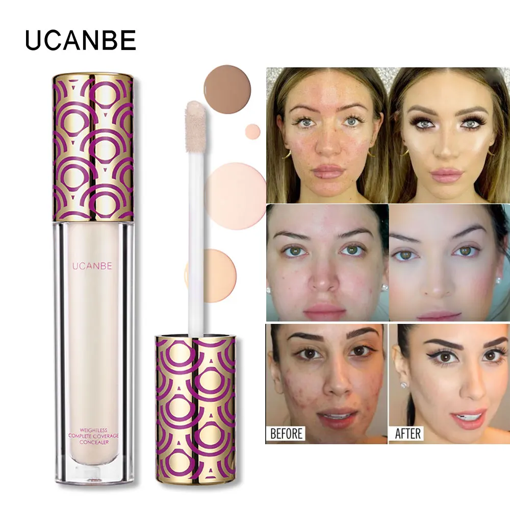 

UCANBE 4 Colors Liquid Perfect Coverage Concealer Tint Concealing Dark Circle Blemish Contour 3D Face Makeup Brighten Foundation
