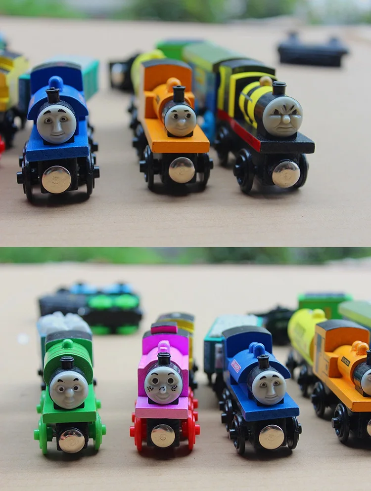 wooden magnetic thomas train