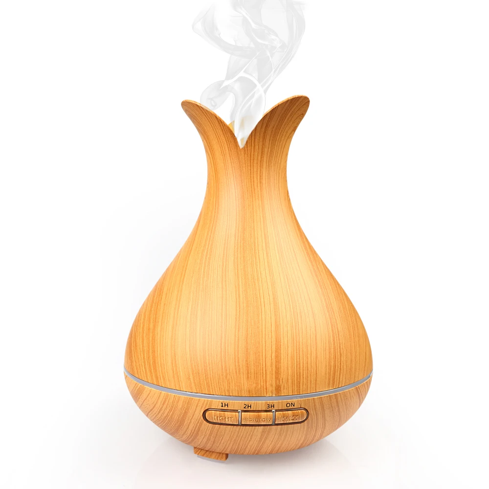 

400ML Air Humidifier Essential Oil Aroma Diffuser Ultrasonic Humidifier Aromatherapy Air Purifier Mist Maker LED Lamp