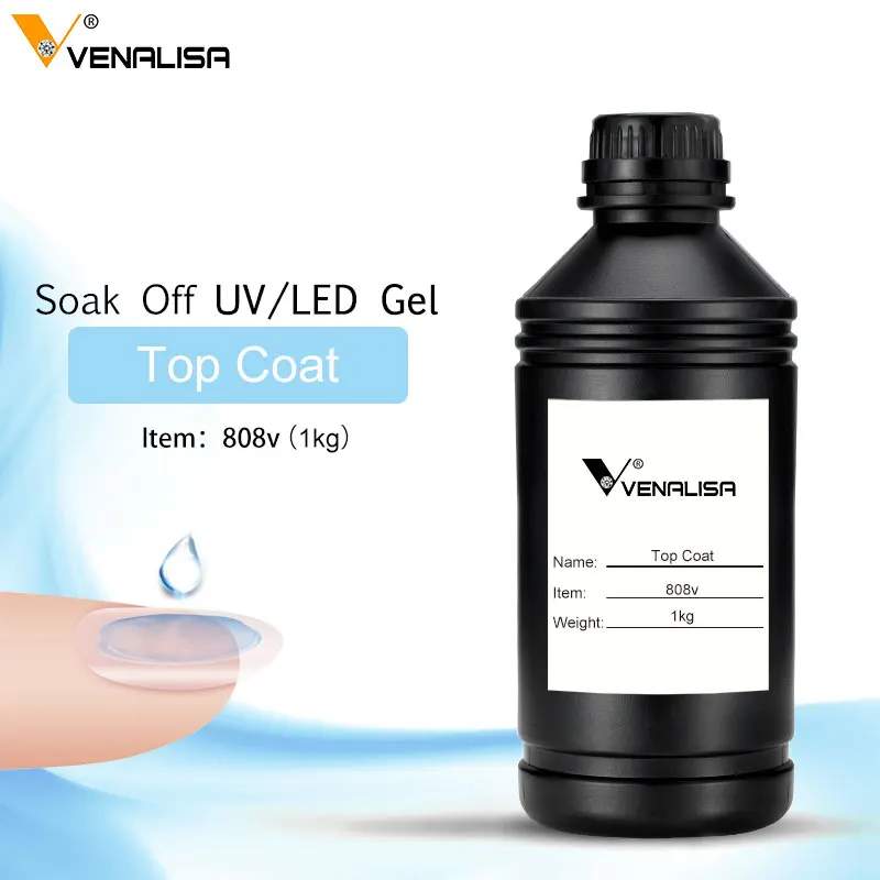 Гель лак для ногтей Venalisa 1000 г невытираемый закаленный|soak of|nail gelgel nail topcoat |