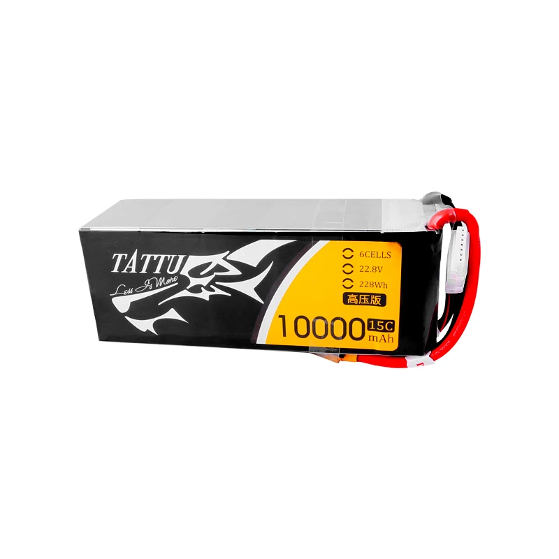 TATTU 10000mAh 22,8 V 6S LiPO аккумулятор 15C для большой нагрузки Multirotor FPV Дрон гексакоптер октокоптер