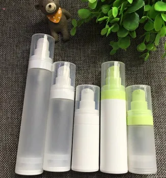 

2017 Airless Pump Lotion Bottle,500pcs Airless Container,15ml 30ml 50ml Cosmetic Packaging mechanical spring not touching liquid