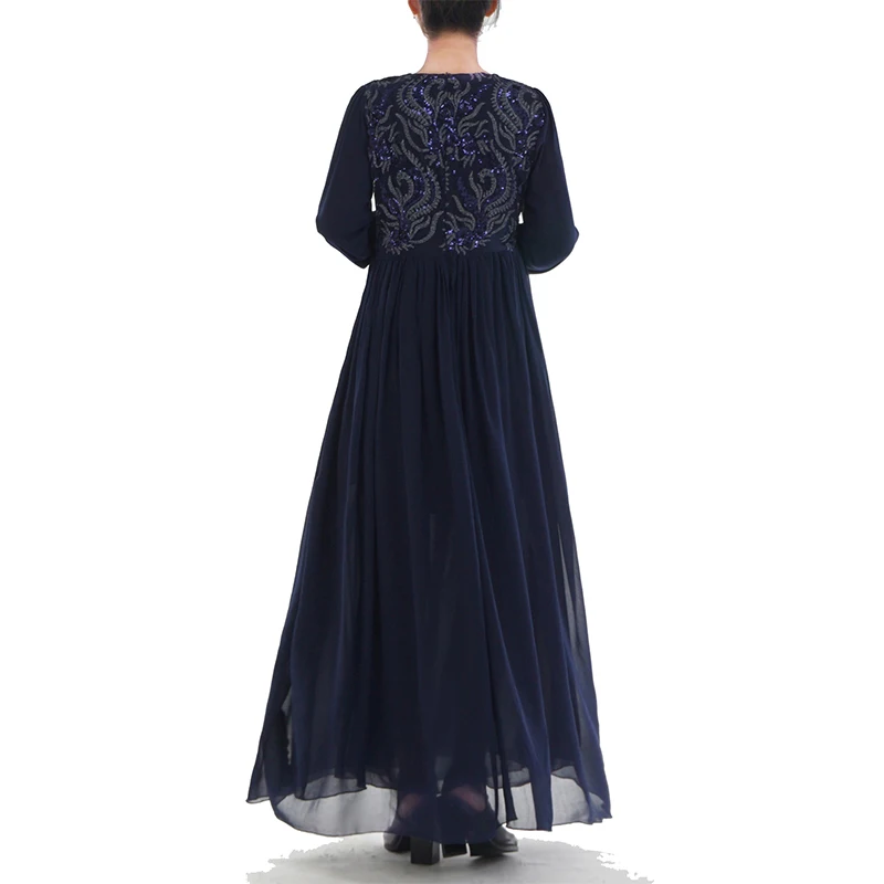 Высокая Класс элегантный Дубай Абаи модные 3D вышивка мусульманин Кружева Вечернее платье Исламская турецкие платья мусульманская одежда Костюмы