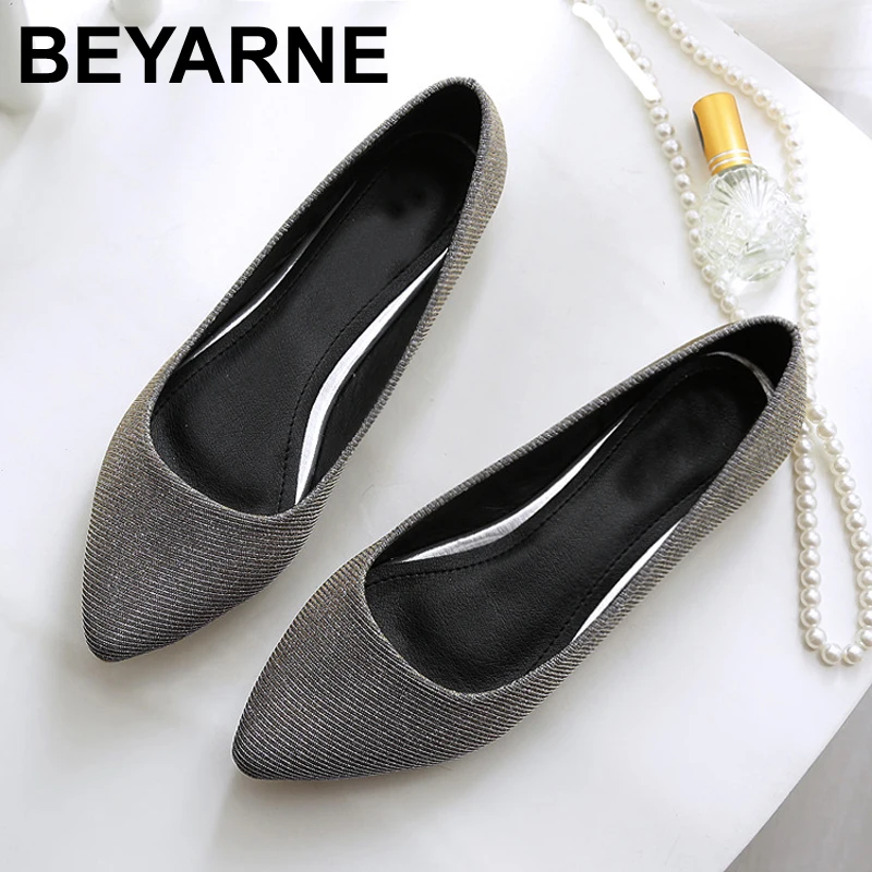 Женские туфли с острым носком на плоской подошве|slip on|flats canvasleather flats |