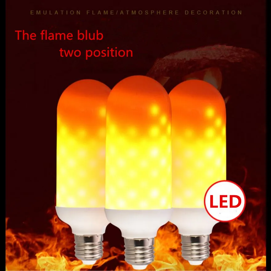 5W Lighting effects LED Lamp Bulb E27 E26 1800K Yellow Flashing flames Fire LED Light Bulb Corn