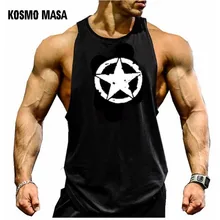 KOSMO MASA, хлопок, круглый вырез, майка для мужчин, летняя, без рукавов, одноцветная рубашка, бодибилдинг, фитнес Стрингер, майка, топы MC0301