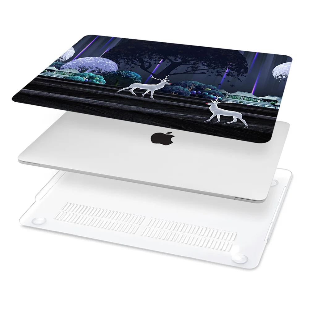 Кристальный чехол для Macbook Air Pro retina 11 12 13 15 Touch Bar сумка ноутбука 2018 A1932 крышка