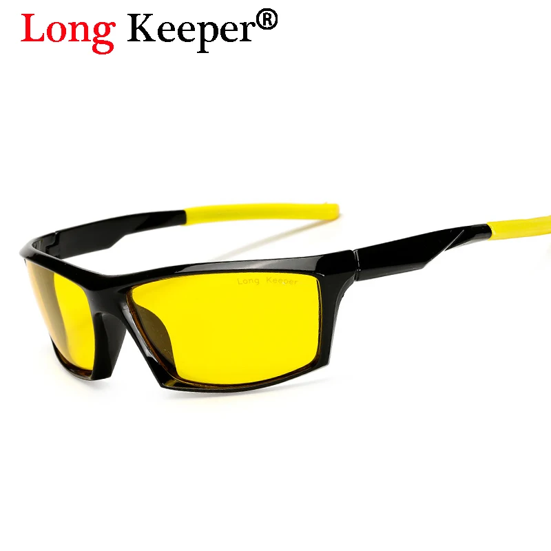 Long Keeper Mens Polarized Sunglasses With "Long Keeper" Yellow Night