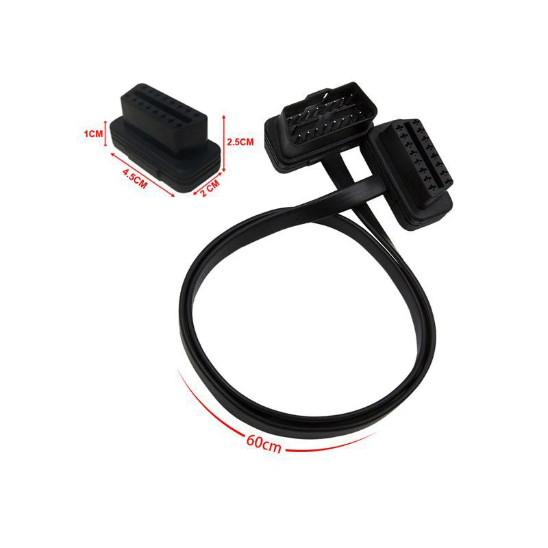 16 контактный кабель удлинитель OBD2 штырь гнездо 60 см трансферный разъем OBD адаптер