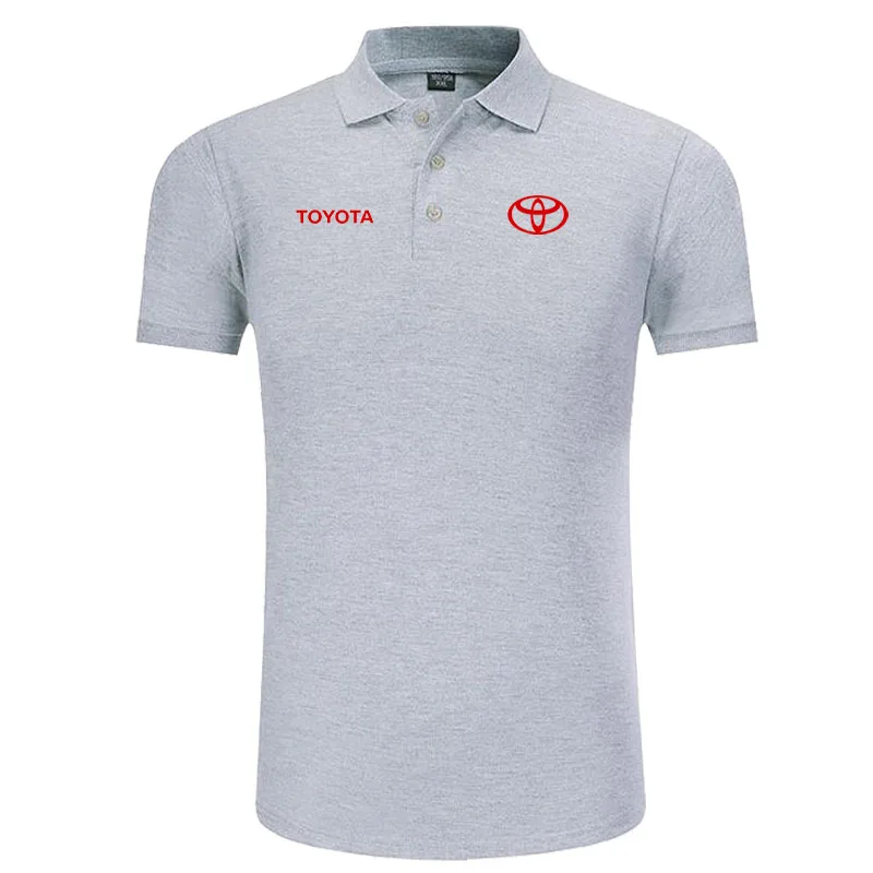 

New classic Toyota logo Polo shirt men brand-clothing casual solid summer Polos cotton