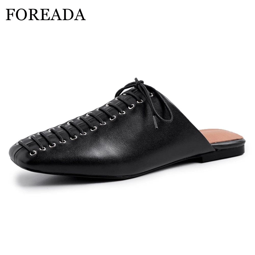 womens leather mules shoes