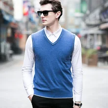 MACROSEA, весенний жилет, модный брендовый свитер для мужчин, v-образный вырез, приталенный, вязаный, мужской, сплошной цвет, корейский стиль, повседневный жилет