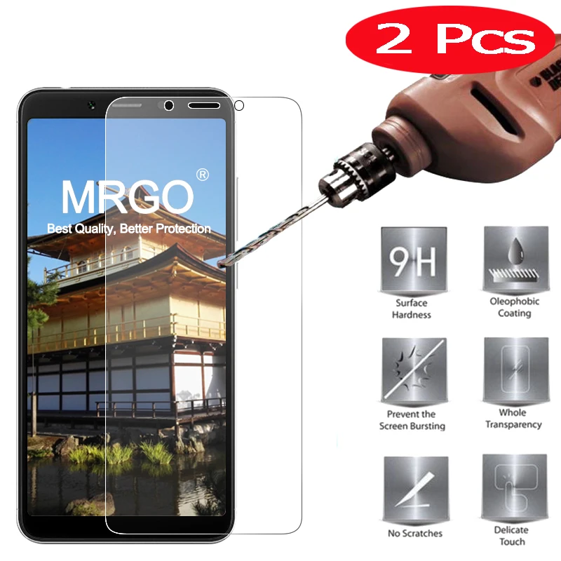 

2Pcs MRGO Tempered Glass for Xiaomi redmi 6A on Screen Protector Phone Film on Glass Tempered for Xiaomi redmi 6 Glass