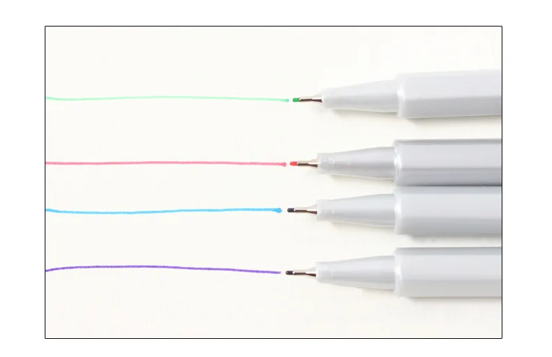26 Цвета 0.4 мм Fineliner маркером на водной основе Ассорти чернила Фломастеры для рисования нет-Токе Материал рисунок граффити молния Волокно