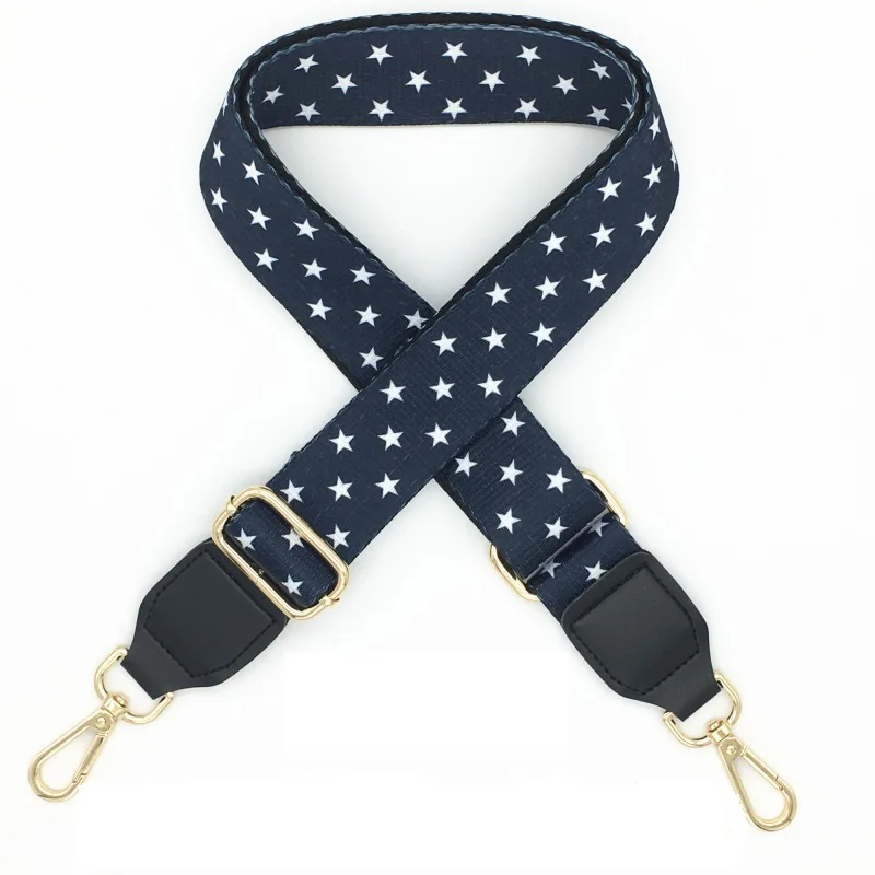 

90-135*3.8cm Adjustable Handbag Shoulder Straps Nylon Belts Replacement All-Match Star Pattern Strip for Messenger Bags