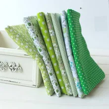 7 шт. 50 см x 50 см свежий зеленый серии хлопок ткань Лоскутная Ткань Жир четверть пучок Квилтинг, скрапбукинг базовое качество 005