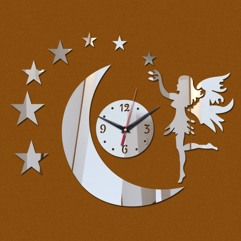 

new large acrylic wall clock 3d Quartz mirror art home decoration diy watch stickers relogios de parede