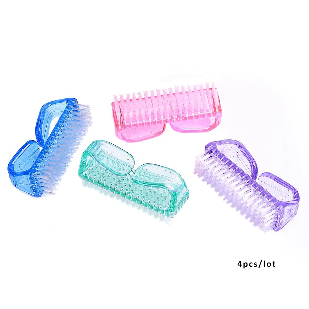 

4pc/lot Tools Nail Art Care Manicure Pedicure Soft Remove Dust Small Angle Cleaning Nail Brush