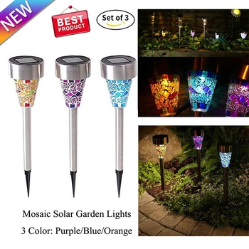 

Blue LED Solar Lawn Light Mosaic Solar Lights LED Solar Garden Lights Outdoor Lighting Luminaria For Yard Plaza