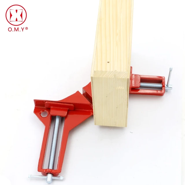 OMY 4pcs Style 90 Degrees Angle Clamp Right Angle Woodworking Frame Clamp DIY Glass