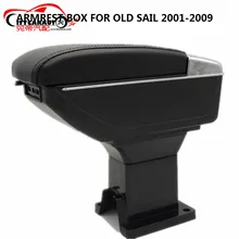 CITYCARAUTO central armrest BIG SPACE+LUXURY+USB armrest Storage box with cup holder LED USB Fit for chevrolet old sail 2001-09
