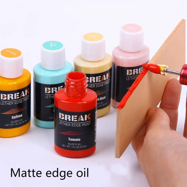 Break importato Matte Edge Sealing Oil Leather Edge Paint Oil Dye 30ml  pittura ad acquerello Liquid Art Supplies