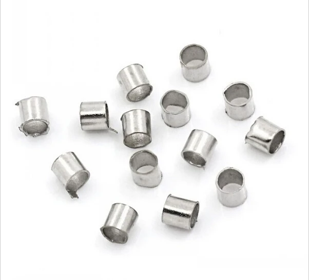 Genuine 925 Solid Sterling Pure Silver Tubes Spacer Beads Tubes 2mm