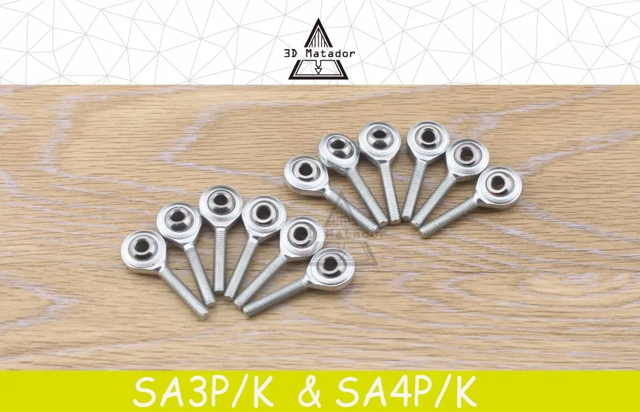 Rolamento da Haste de Rosca Parte da Haste de Carbono k para Delta Sa4p k Sa3p Métrica Rosca Sa4t Sa3t Kossel Impressora 3d 12 Pcs 4mm - 3mm 2 Cheap Peças e acessórios em 3D